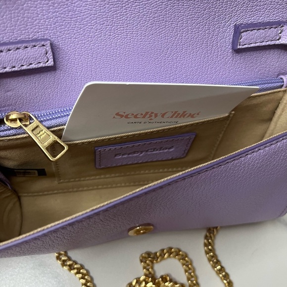 See by Chloe Hana Continental Chain Wallet in Lilac Breeze - Picture 4 of 11